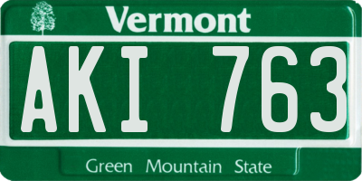 VT license plate AKI763