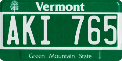 VT license plate AKI765