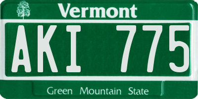 VT license plate AKI775
