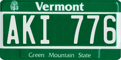 VT license plate AKI776