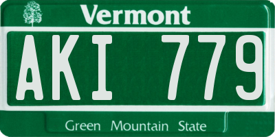 VT license plate AKI779