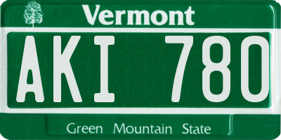 VT license plate AKI780