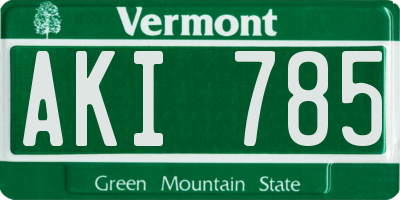 VT license plate AKI785