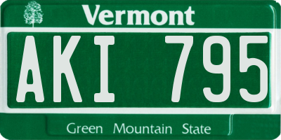 VT license plate AKI795
