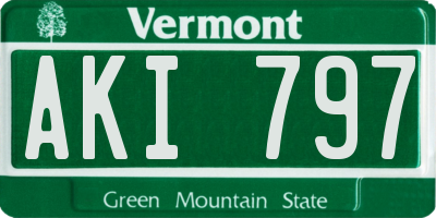 VT license plate AKI797