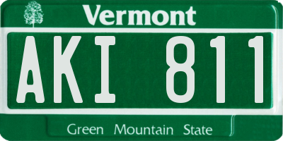 VT license plate AKI811