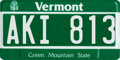 VT license plate AKI813