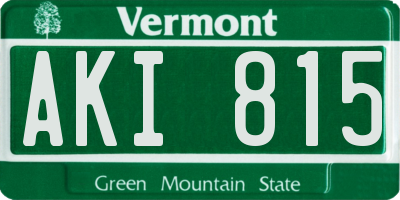 VT license plate AKI815