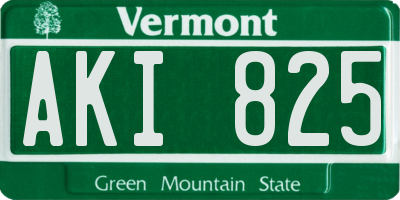VT license plate AKI825
