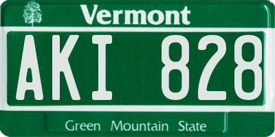 VT license plate AKI828