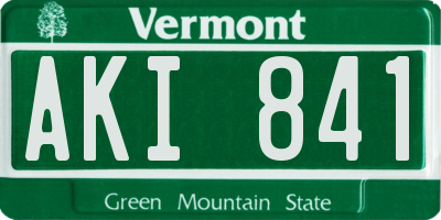 VT license plate AKI841