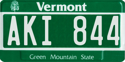 VT license plate AKI844