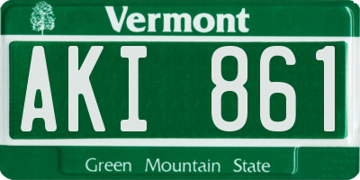 VT license plate AKI861