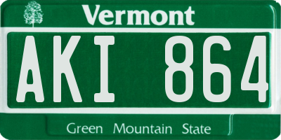 VT license plate AKI864
