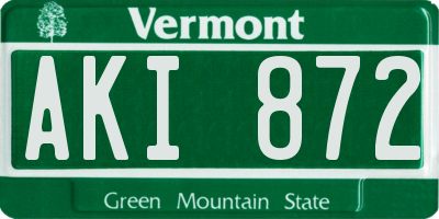VT license plate AKI872