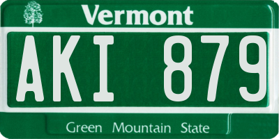 VT license plate AKI879