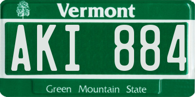 VT license plate AKI884