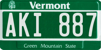 VT license plate AKI887