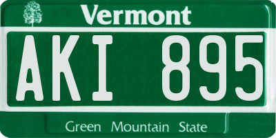 VT license plate AKI895