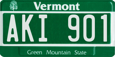 VT license plate AKI901