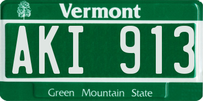 VT license plate AKI913