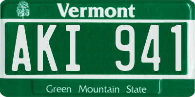 VT license plate AKI941