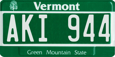 VT license plate AKI944