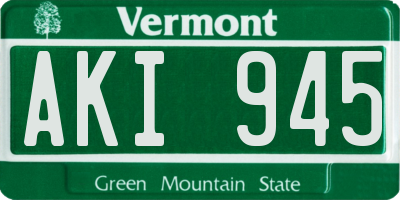VT license plate AKI945