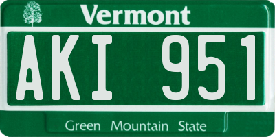 VT license plate AKI951