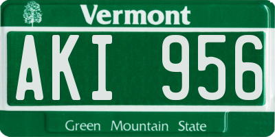VT license plate AKI956