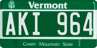 VT license plate AKI964