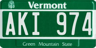 VT license plate AKI974