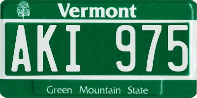VT license plate AKI975