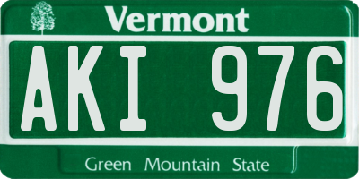 VT license plate AKI976
