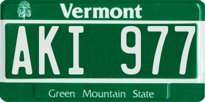 VT license plate AKI977
