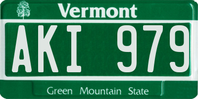 VT license plate AKI979