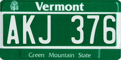 VT license plate AKJ376