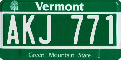 VT license plate AKJ771