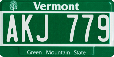 VT license plate AKJ779