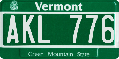 VT license plate AKL776