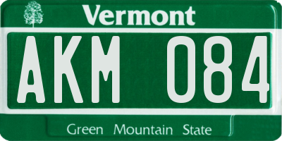 VT license plate AKM084