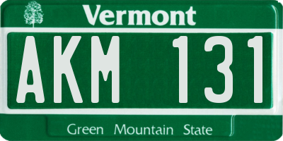 VT license plate AKM131