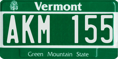 VT license plate AKM155