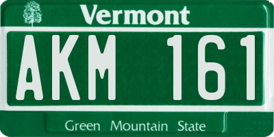 VT license plate AKM161