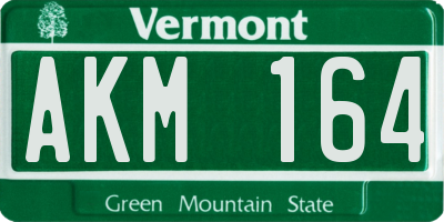 VT license plate AKM164
