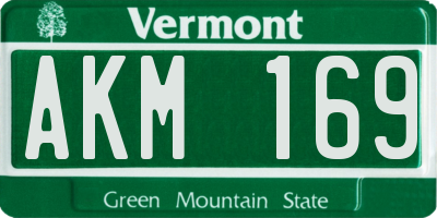 VT license plate AKM169