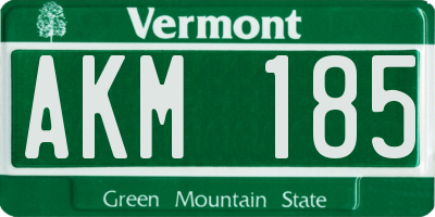 VT license plate AKM185