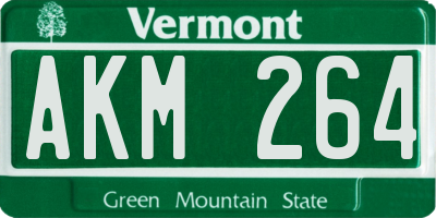 VT license plate AKM264