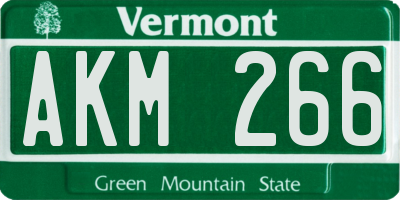 VT license plate AKM266