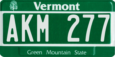 VT license plate AKM277